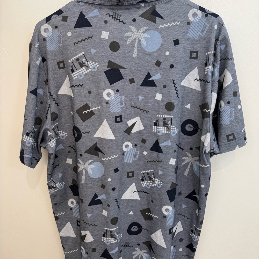 Travis Matthew Geometric Patterned Gray Men's Shi… - image 2